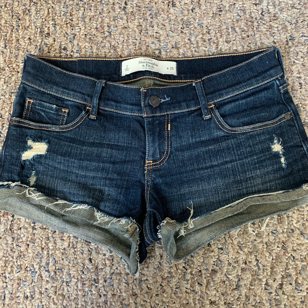 abercrombie and fitch lowrise denim shorts